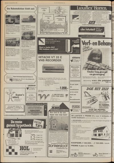 De Gecombineerde West-Betuwe, 10 augustus 1984