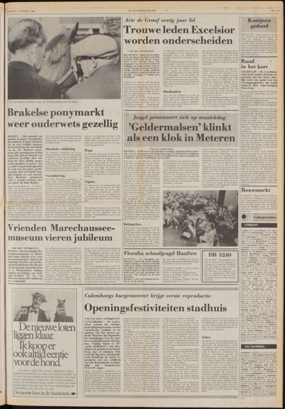 De Gecombineerde West-Betuwe, 1 oktober 1984