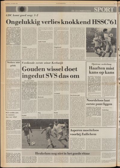 De Gecombineerde West-Betuwe, 1 oktober 1984
