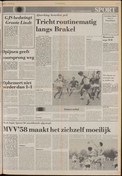 De Gecombineerde West-Betuwe, 1 oktober 1984
