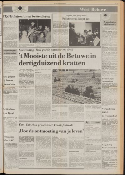 De Gecombineerde West-Betuwe, 10 december 1984
