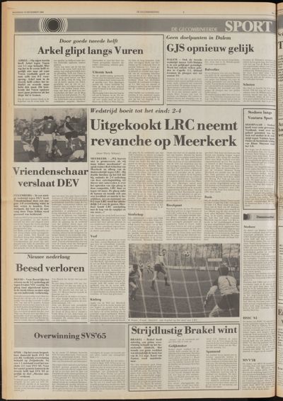 De Gecombineerde West-Betuwe, 10 december 1984