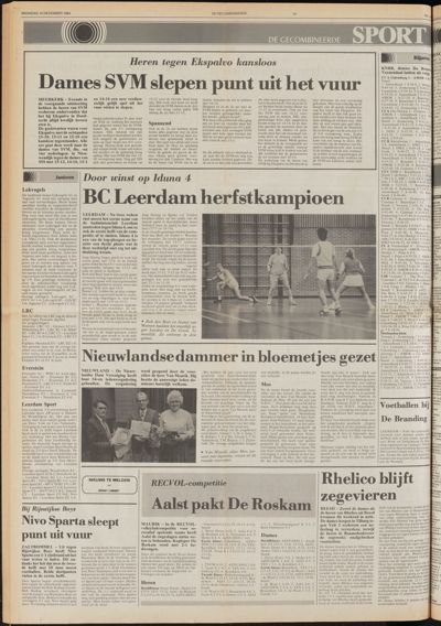 De Gecombineerde West-Betuwe, 10 december 1984