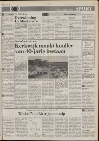 De Gecombineerde West-Betuwe, 1 februari 1985