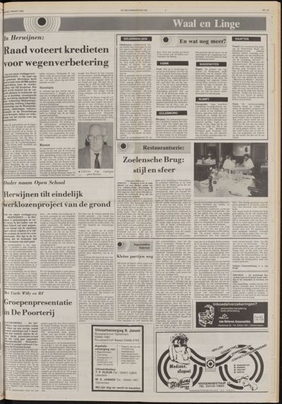 De Gecombineerde West-Betuwe, 1 maart 1985