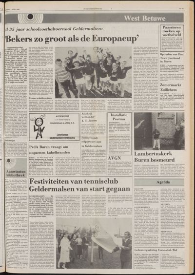 De Gecombineerde West-Betuwe, 1 april 1985