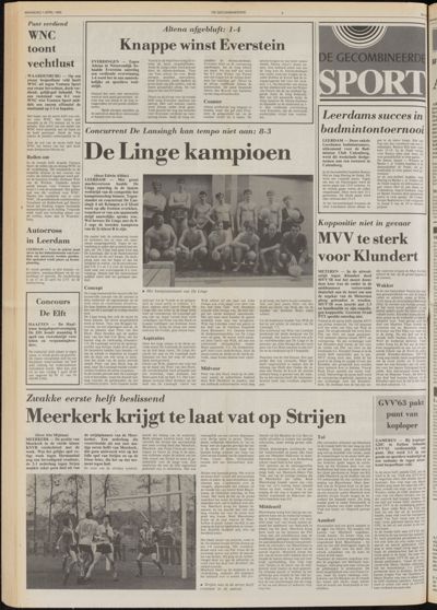De Gecombineerde West-Betuwe, 1 april 1985