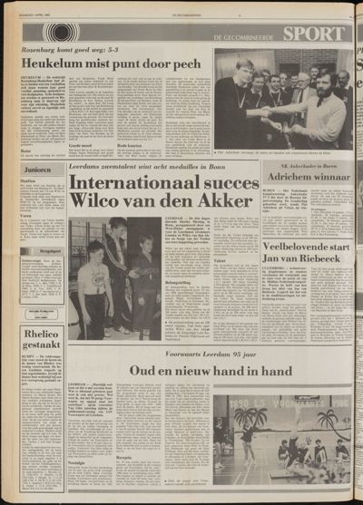 De Gecombineerde West-Betuwe, 1 april 1985