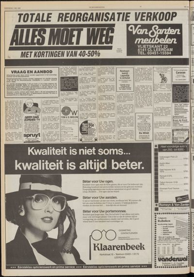 De Gecombineerde West-Betuwe, 1 mei 1985