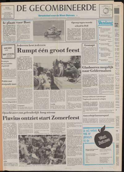 De Gecombineerde West-Betuwe, 1 juli 1985