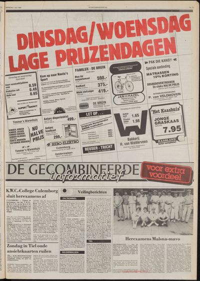 De Gecombineerde West-Betuwe, 1 juli 1985