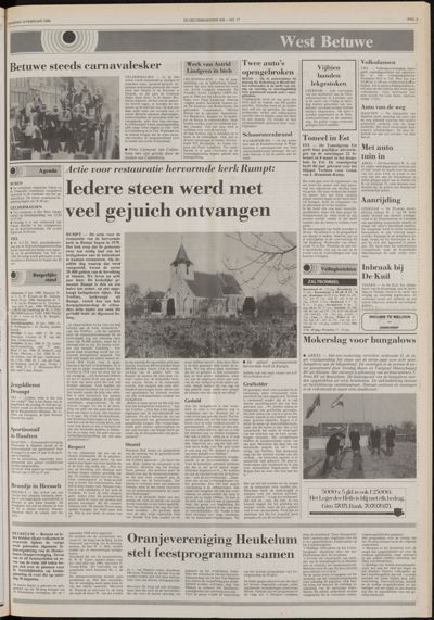 De Gecombineerde West-Betuwe, 10 februari 1986