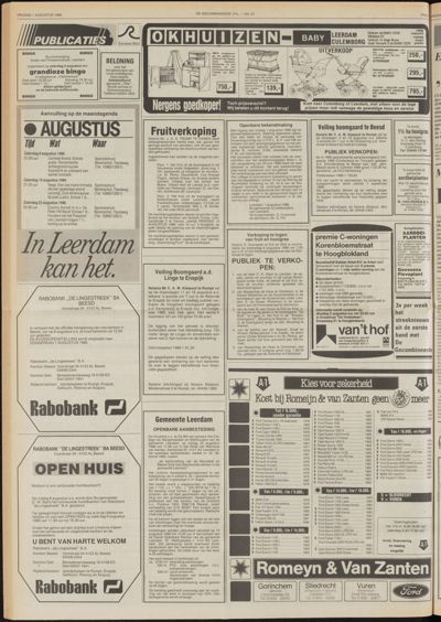 De Gecombineerde West-Betuwe, 1 augustus 1986