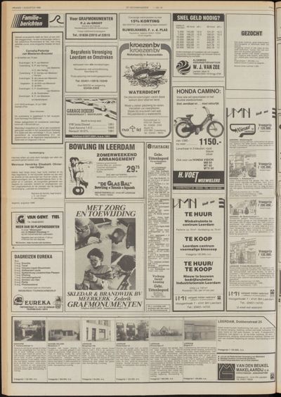 De Gecombineerde West-Betuwe, 1 augustus 1986