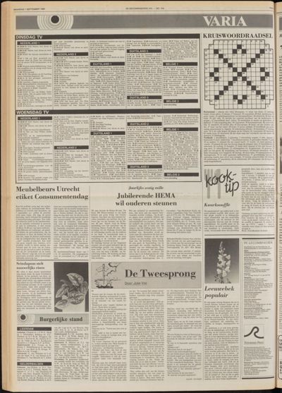 De Gecombineerde West-Betuwe, 1 september 1986