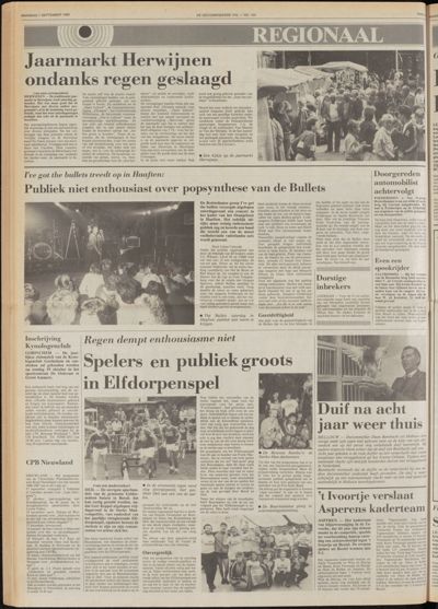 De Gecombineerde West-Betuwe, 1 september 1986