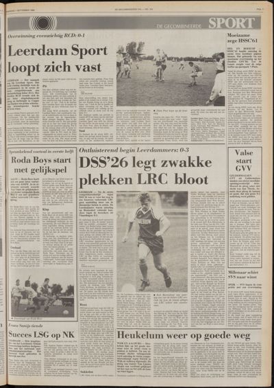 De Gecombineerde West-Betuwe, 1 september 1986