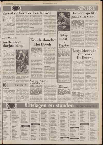 De Gecombineerde West-Betuwe, 1 september 1986
