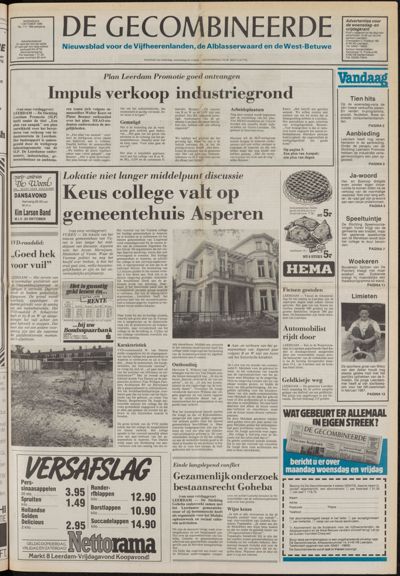 De Gecombineerde West-Betuwe, 1 oktober 1986