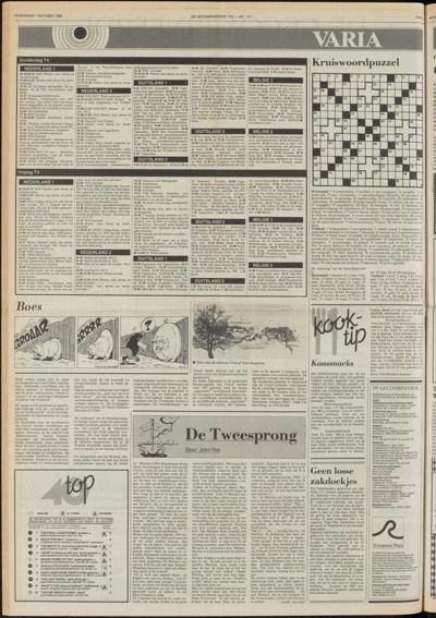 De Gecombineerde West-Betuwe, 1 oktober 1986