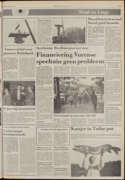 De Gecombineerde West-Betuwe, 1 oktober 1986