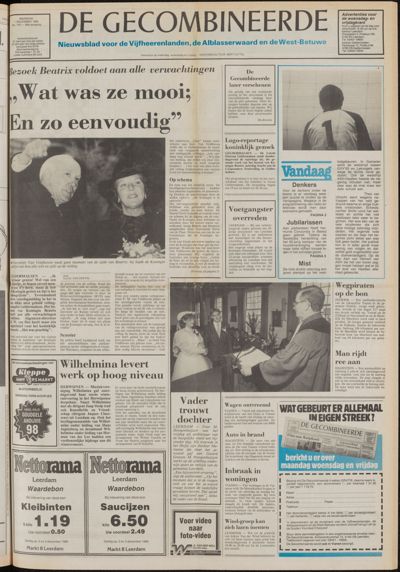 De Gecombineerde West-Betuwe, 1 december 1986