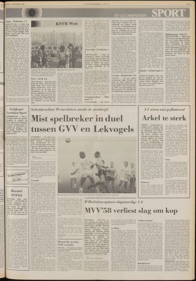 De Gecombineerde West-Betuwe, 1 december 1986