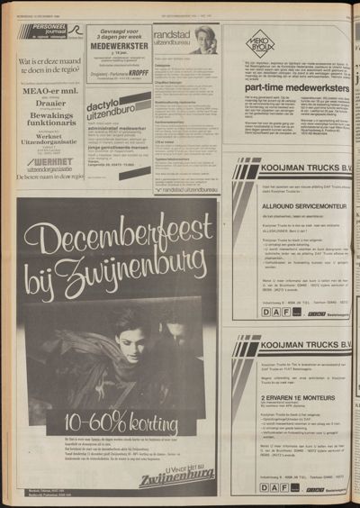 De Gecombineerde West-Betuwe, 10 december 1986