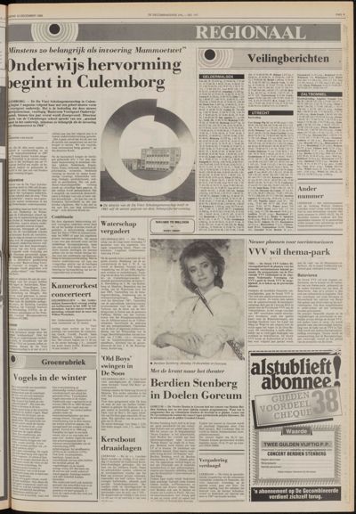 De Gecombineerde West-Betuwe, 10 december 1986