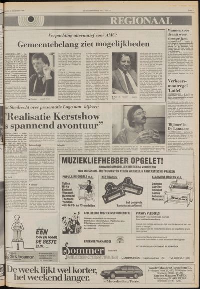 De Gecombineerde West-Betuwe, 10 december 1986