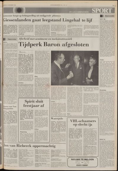De Gecombineerde West-Betuwe, 10 december 1986