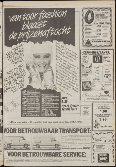 De Gecombineerde West-Betuwe, 10 december 1986