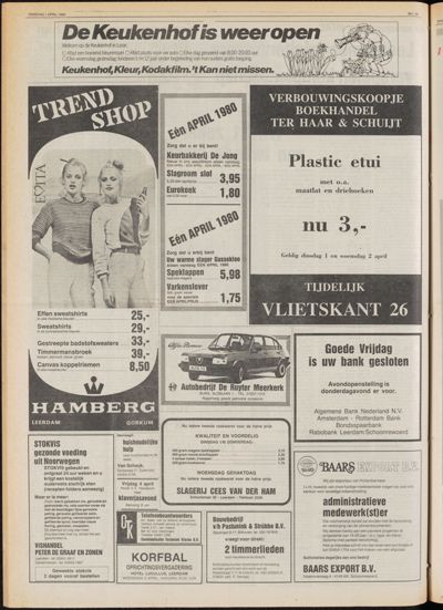 De Gecombineerde Zuid-Holland, 1 april 1980