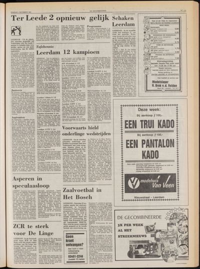 De Gecombineerde Zuid-Holland, 1 december 1981