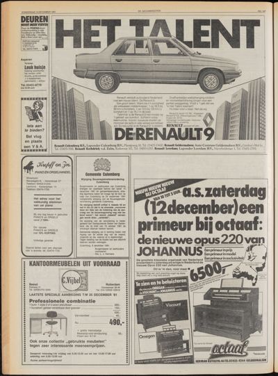 De Gecombineerde Zuid-Holland, 10 december 1981