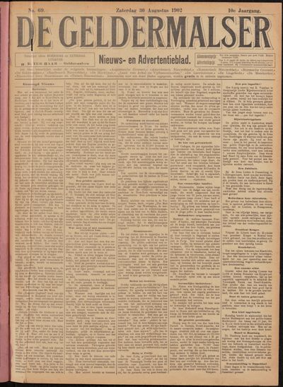 De Geldermalser, 30 augustus 1902