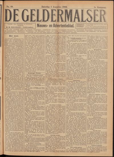De Geldermalser, 1 augustus 1903