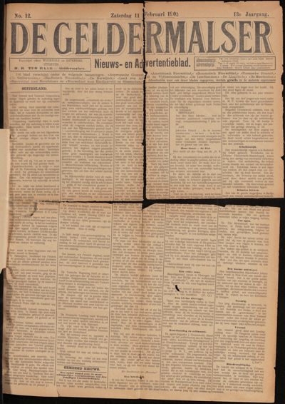 De Geldermalser, 11 februari 1905
