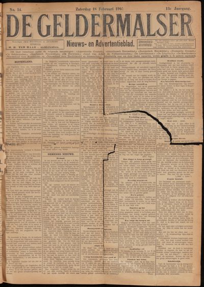 De Geldermalser, 18 februari 1905