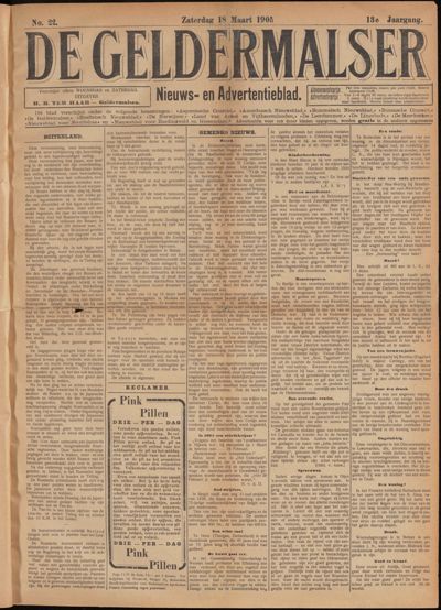 De Geldermalser, 18 maart 1905