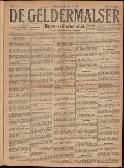 De Geldermalser, 9 maart 1907