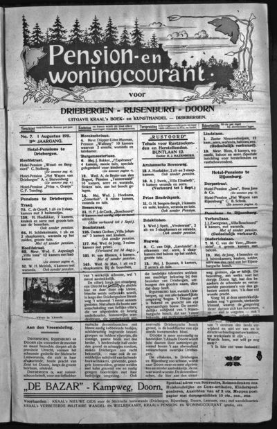 Pension- en Woningcourant, 1 augustus 1911 (nr. 7, jrg. 11)