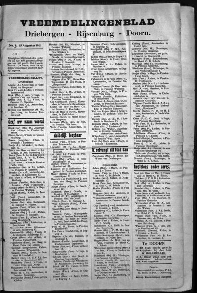 Pension- en Woningcourant, 1 augustus 1911 (nr. 7, jrg. 11)