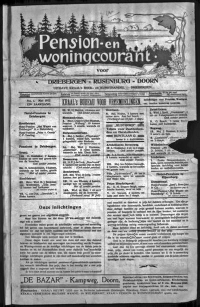 Pension- en Woningcourant, 1 mei 1912 (nr. 1, jrg. 12)