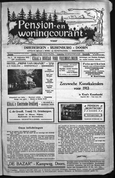 Pension- en Woningcourant, 10 augustus 1912 (nr. 7, jrg. 12)