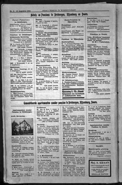 Pension- en Woningcourant, 10 augustus 1918 (nr. 5, jrg. 18)