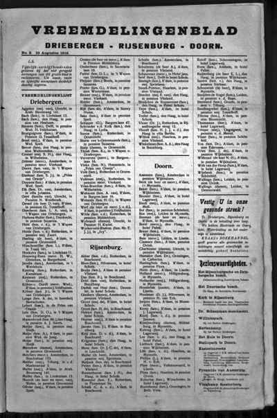 Pension- en Woningcourant, 10 augustus 1918 (nr. 5, jrg. 18)