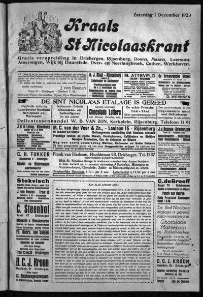 Pension- en Woningcourant, 1 december 1923 (nr. 14, jrg. 23)