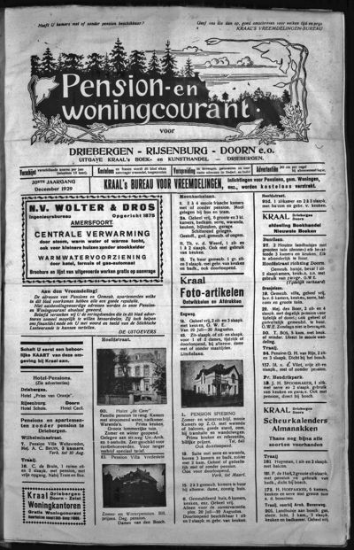 Pension- en Woningcourant, 1 december 1929 (nr. 15, jrg. 30)